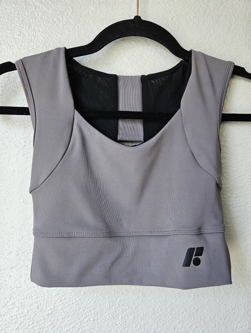Forme Power Bra Posture Correcting Sports Bra Grey Mesh Size Small